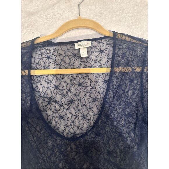 Rodarte women’s navy lace top size S new with tags RARE from Target collection y - Picture 2 of 4